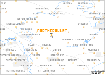 map of North Crawley