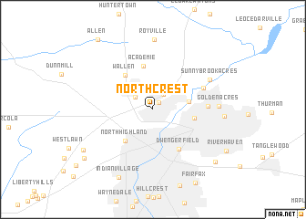 map of Northcrest