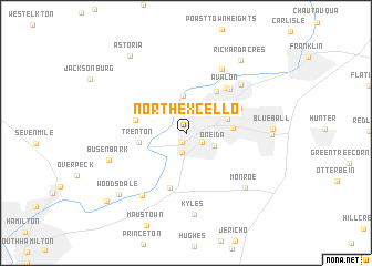 map of North Excello