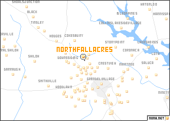 map of Northfall Acres