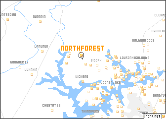 map of North Forest