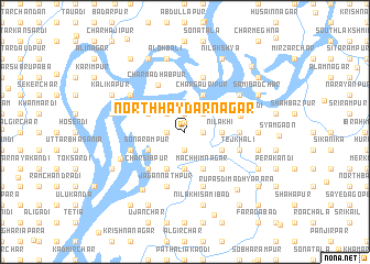 map of North Hāydarnagar