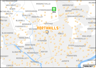 map of North Hills