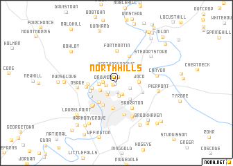 map of North Hills