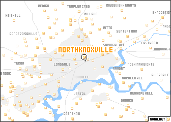 North Knoxville (United States - USA) Map - Nona.net