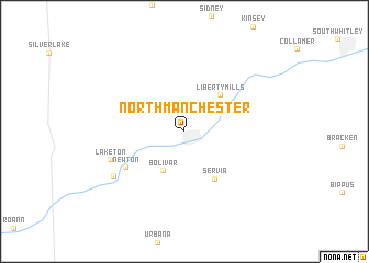 map of North Manchester