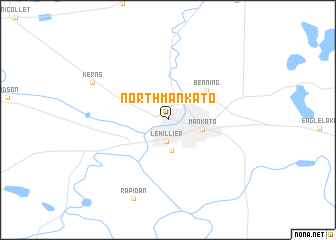 map of North Mankato