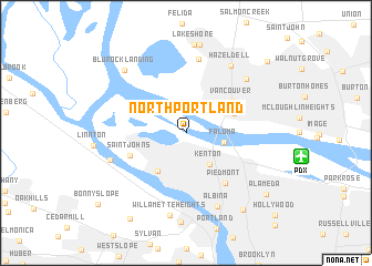 map of North Portland