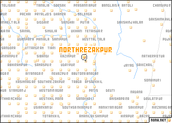 map of North Rezākpur