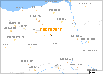 map of North Rose