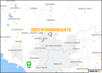 map of North Tampa Heights