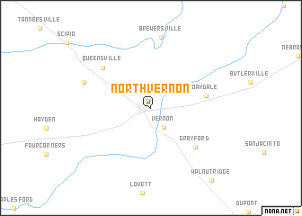 map of North Vernon