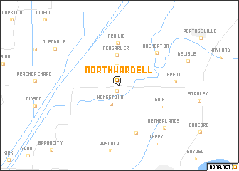 map of North Wardell