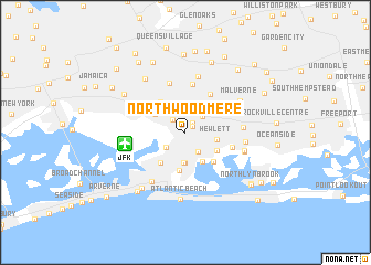 map of North Woodmere