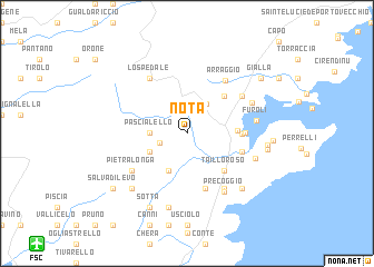 map of Nota