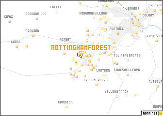 map of Nottingham Forest
