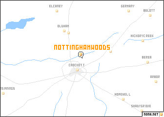 map of Nottingham Woods