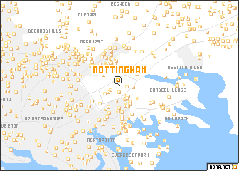 map of Nottingham