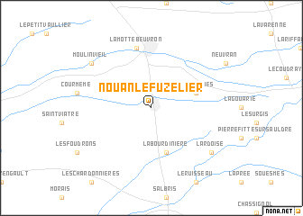 map of Nouan-le-Fuzelier