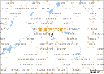 map of Nová Bystřice