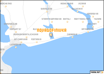 map of Nova Dofinivka