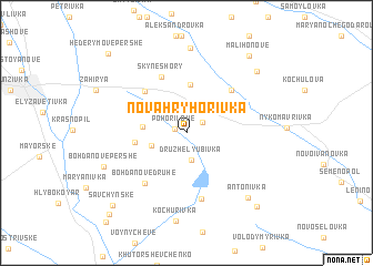 map of Nova Hryhorivka