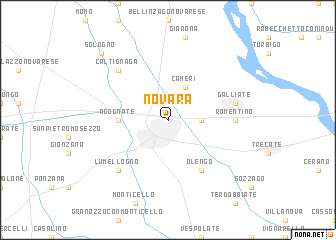 map of Novara