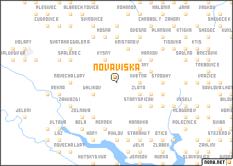 map of Nová Víska