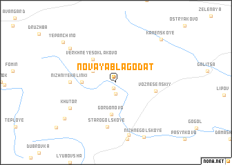 map of Novaya Blagodat\