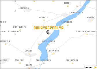 map of Novaya Greblya