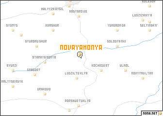 map of Novaya Mon\