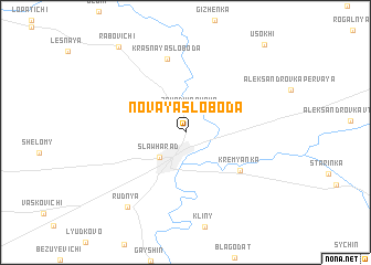 map of Novaya Sloboda