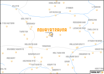 map of Novaya Travna