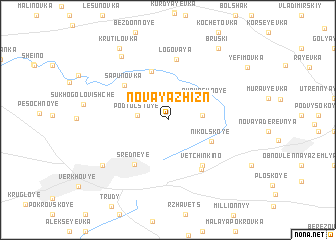 map of Novaya Zhizn\