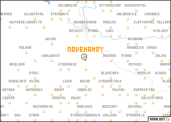 map of Nové Hamry