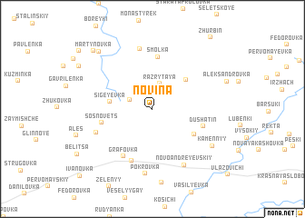 map of Novina