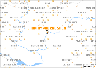 map of Noviny pod Ralskem