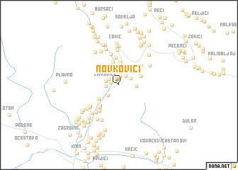 map of Novkovići