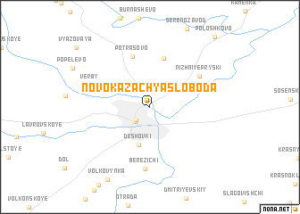 map of Novo-Kazach\