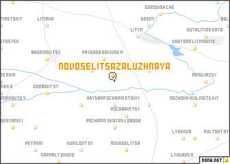 map of Novoselitsa-Zaluzhnaya