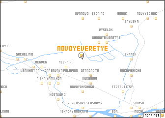 map of Novoye Veret\