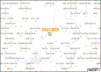 map of Nový Bor
