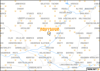 map of Nový Dvŭr