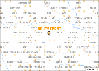 map of Nový Strast