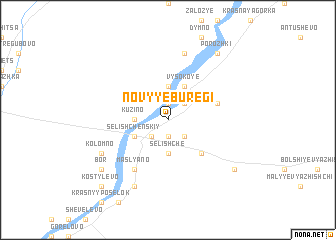 map of Novyye Buregi