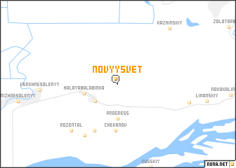 map of Novyy Svet