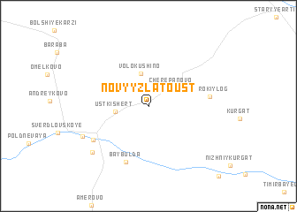 map of Novyy Zlatoust