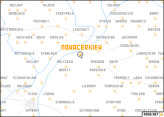 map of Nowa Cerkiew