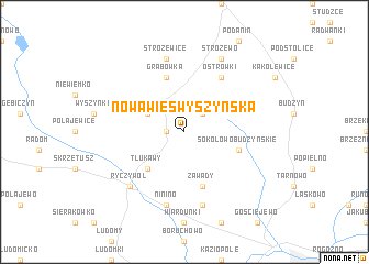 map of Nowa Wieś Wyszyńska