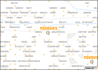 map of Nowa Wieś